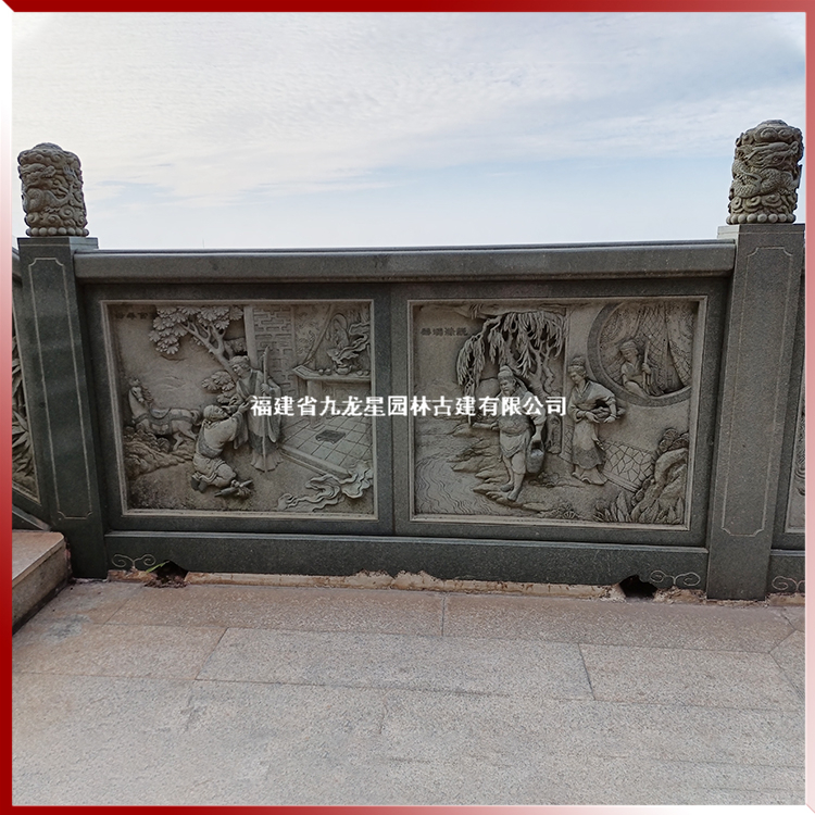 二十四孝图石雕浮雕栏杆图片