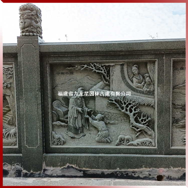 二十四孝图石雕浮雕栏杆图片