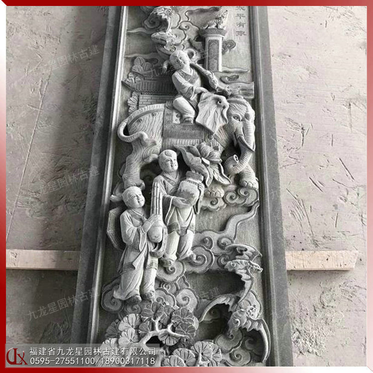 太平有象寺庙石材浮雕图片