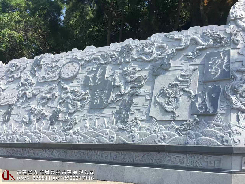 石雕龙浮雕