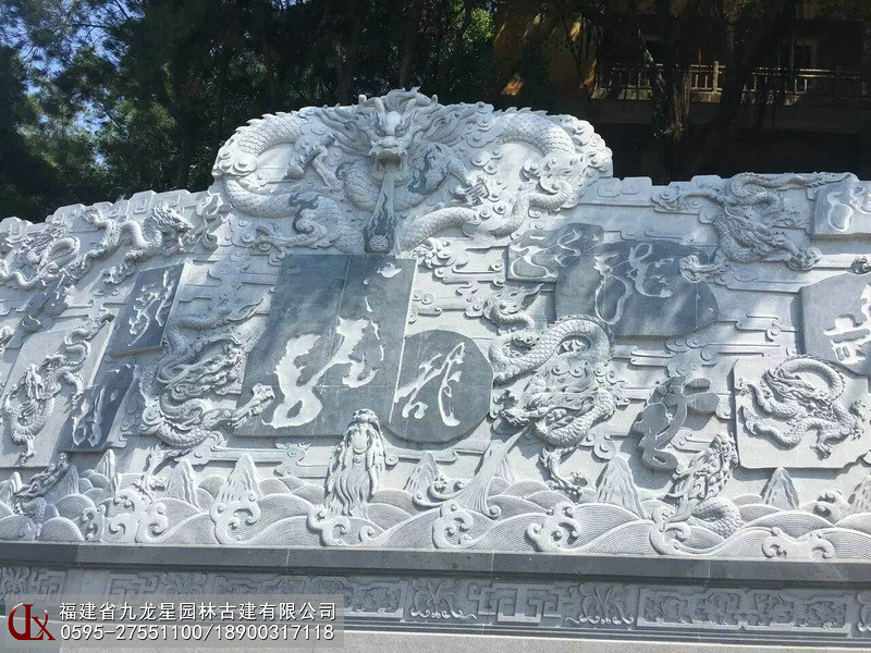 石雕龙浮雕