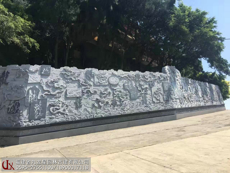 石雕龙浮雕