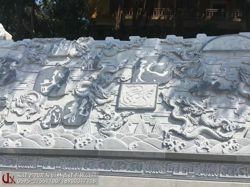 石雕龙浮雕