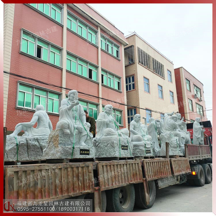 寺庙石雕十八罗汉