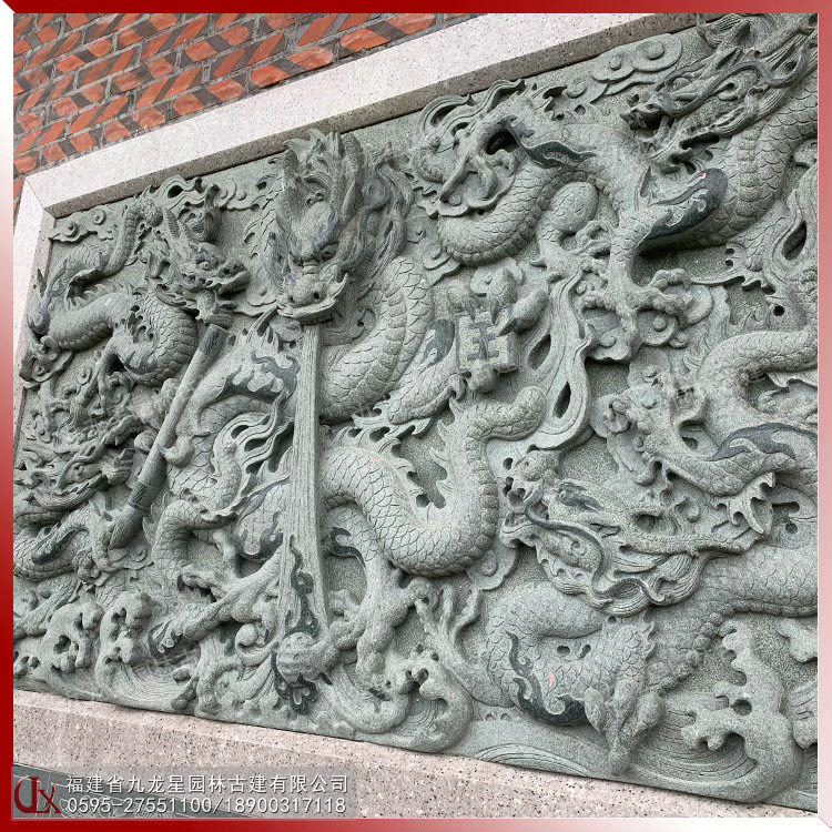 石材浮雕龙图片