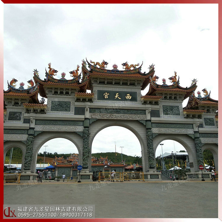 景区石雕牌坊图片