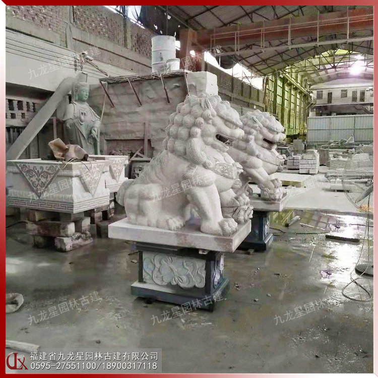 门口石狮子图片