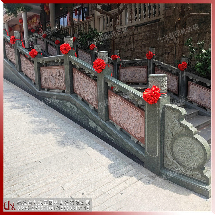 寺庙仿古石栏杆图片
