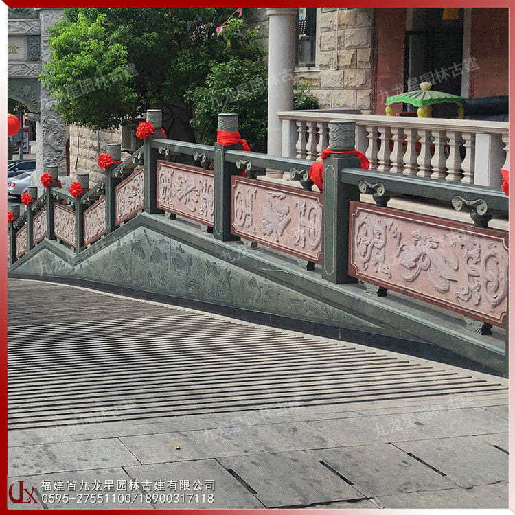 寺庙仿古石栏杆图片
