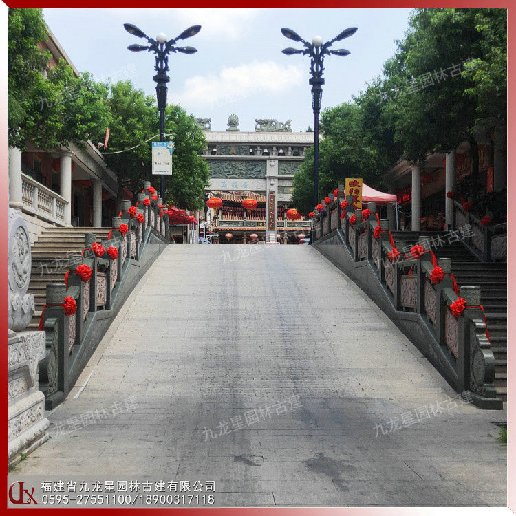 寺庙仿古石栏杆图片