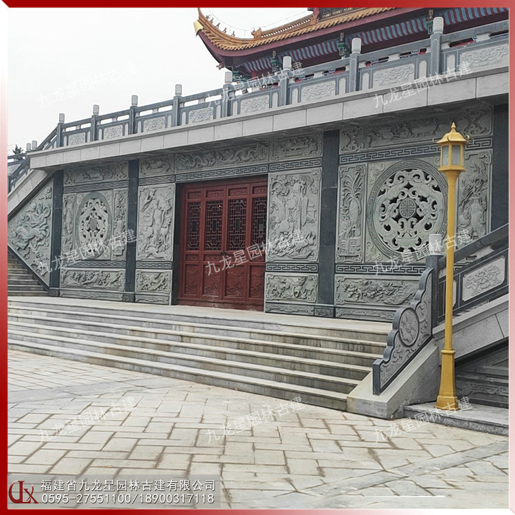 寺庙外墙石材浮雕图片