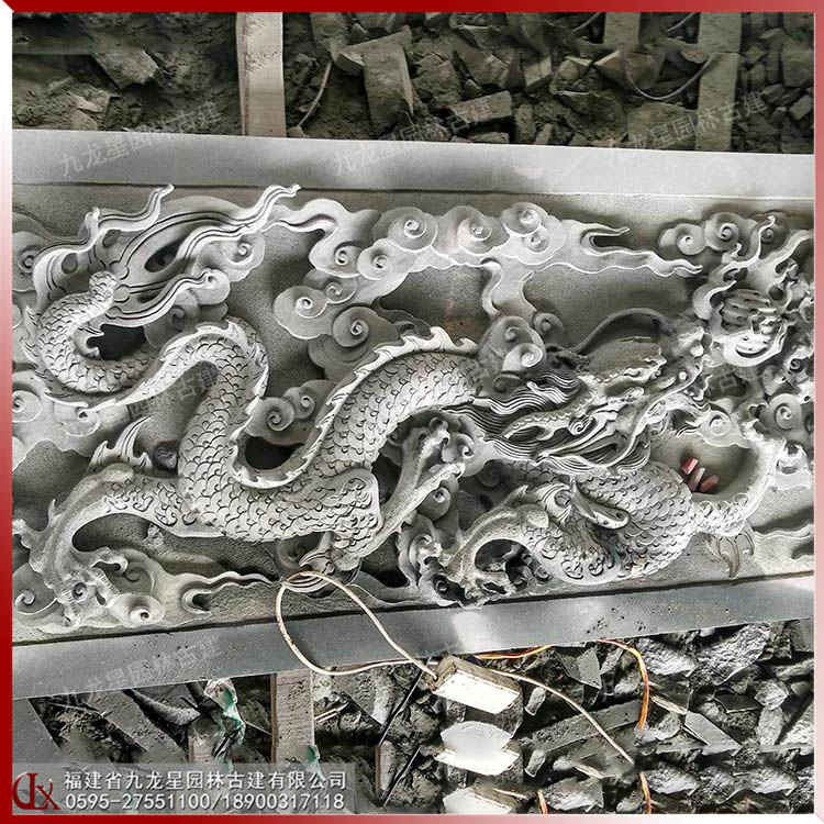 石材浮雕龙凤图片