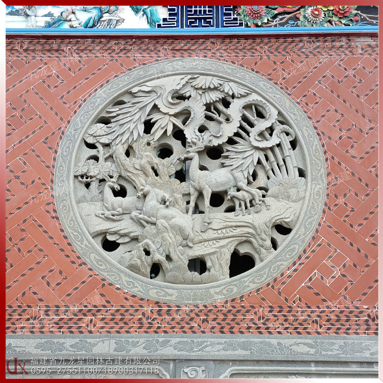 中式石花窗图片
