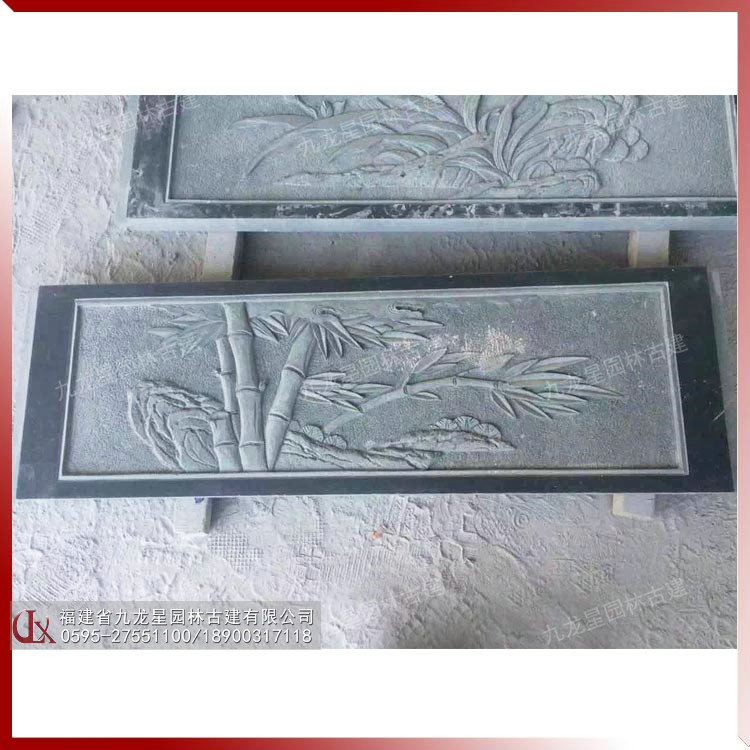 梅兰竹菊石材浮雕图片