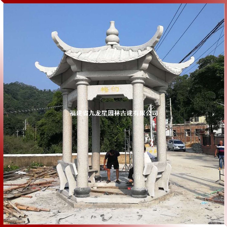 石雕凉亭图片