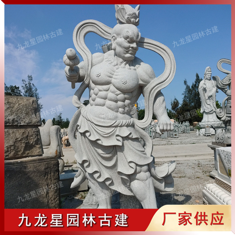 石雕哼哈二将图片
