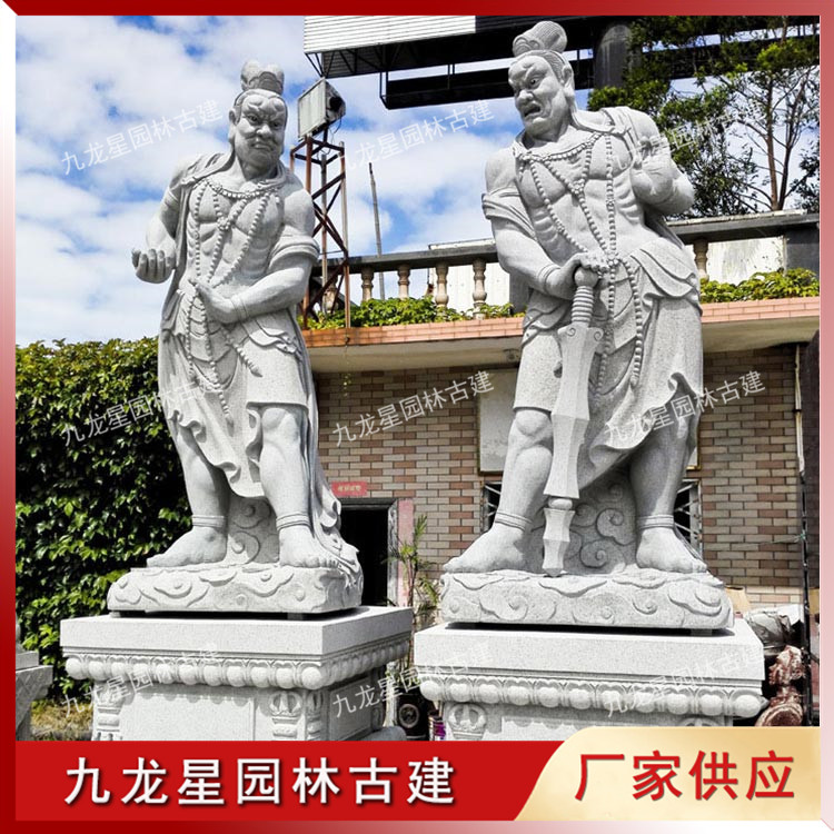 石雕哼哈二将图片