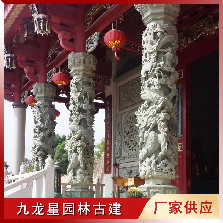 石雕龙柱图片