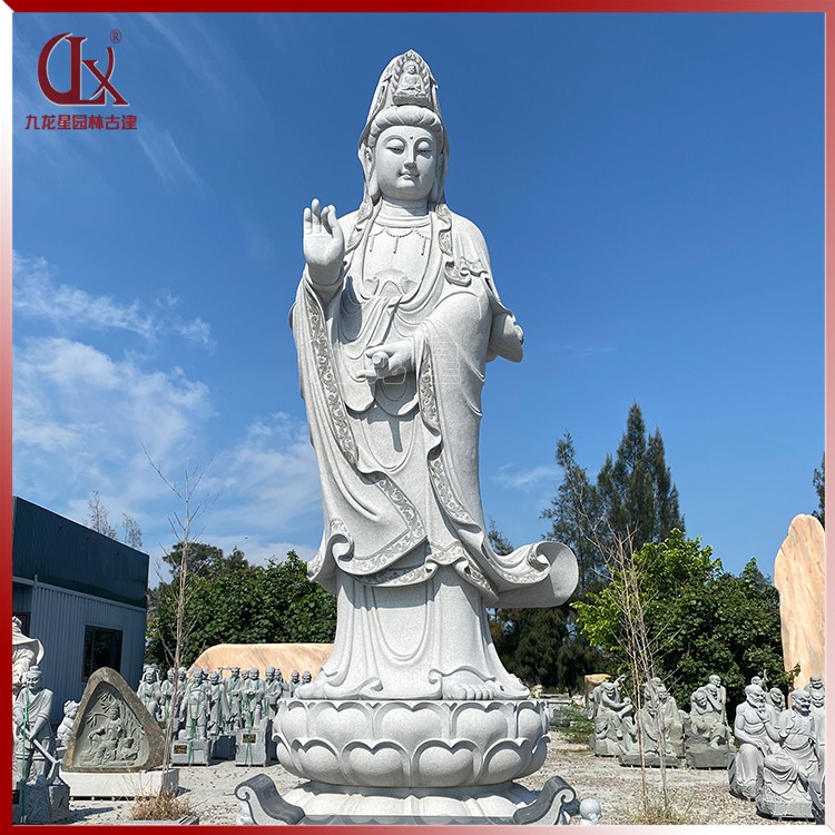 石雕滴水观音像图片