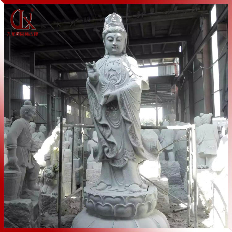 石雕滴水观音像图片