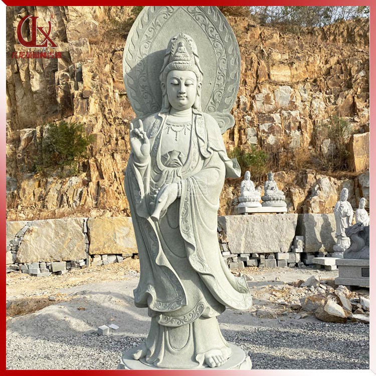石雕滴水观音像图片