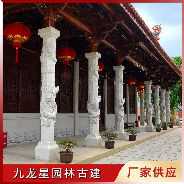 龙柱雕塑 石雕龙柱的建筑形式