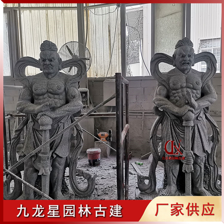 石雕哼哈二将图片