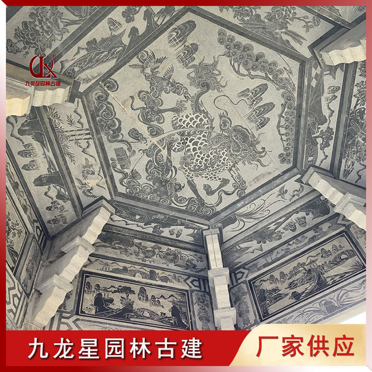 乡村石雕凉亭图片