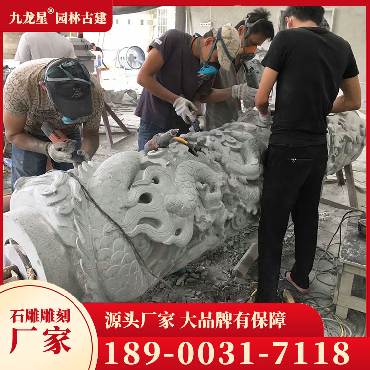 石雕龙柱图片
